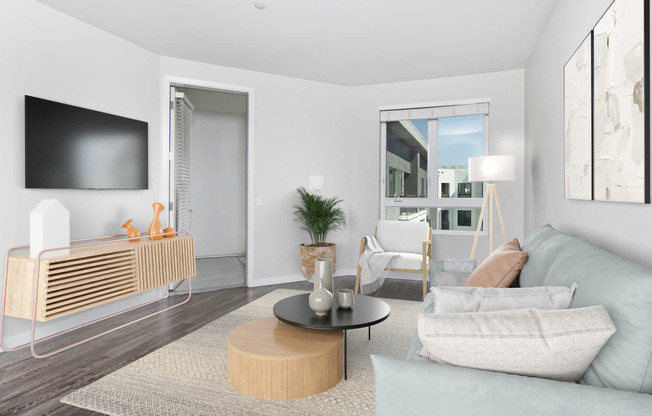 Living Room with Hard Surface Flooring