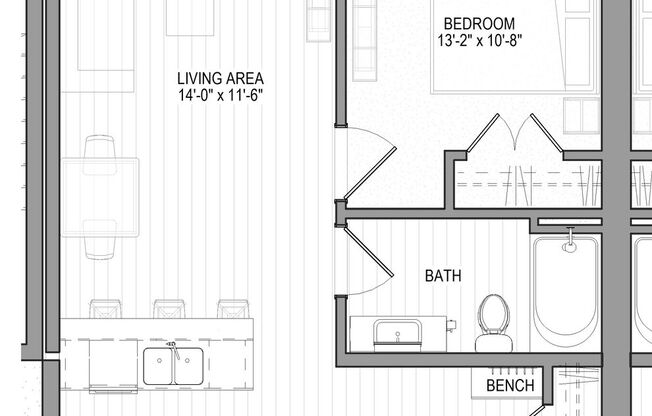 1 bed, 1 bath, 464 sqft, $1,895, Unit 207