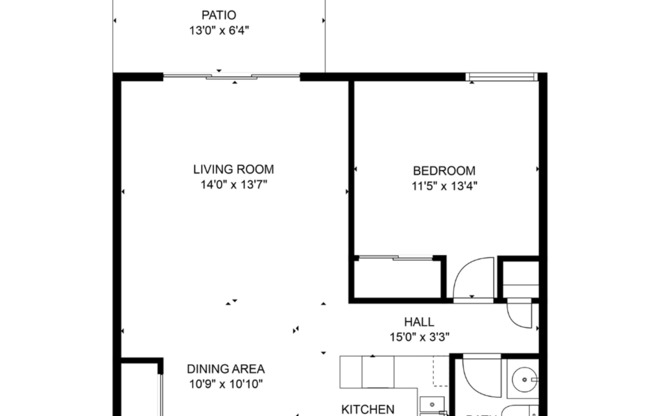 1 bed, 1 bath, 630 sqft, $705, Unit 2551-212