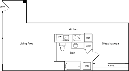 1 bed, 1 bath, 814 sqft, $2,130, Unit 103