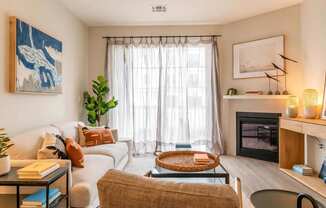 Cozy Living Spaces with Fireplace