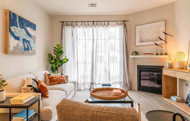 Cozy Living Spaces with Fireplace