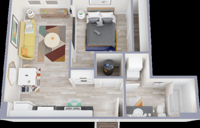 Studio, 1 bath, 575 sqft, $1,300