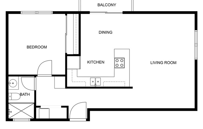 1 bed, 1 bath, 690 sqft, $3,000