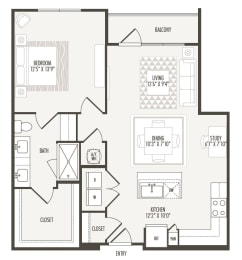 1 bed, 1 bath, 863 sqft, $1,453