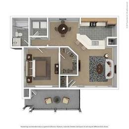 1 bed, 1 bath, 892 sqft, $1,537