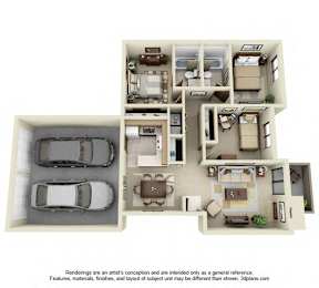 3 beds, 2 baths, 1,080 sqft, $2,600