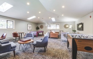 Duet Apartments in Lynnwood, Washington Clubhouse Lounge with Games