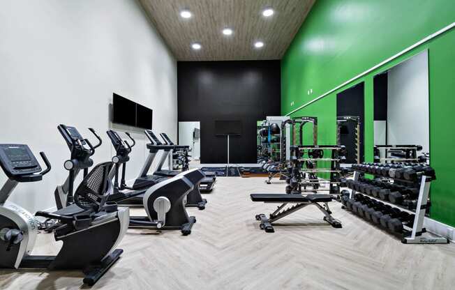 Cardio Machines and Free Weights at Glen at Bogey Hills, St. Charles