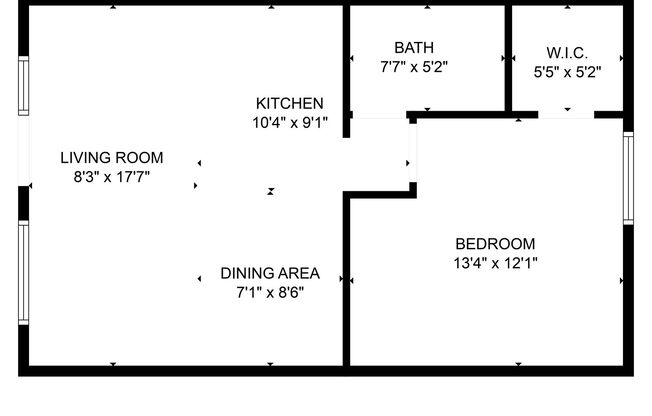 1 bed, 1 bath, $1,000, Unit 07