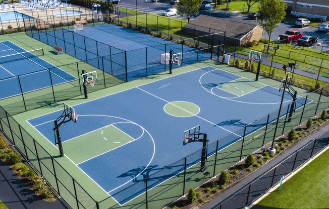 Outdoor Basketball and Tennis Courts at Colony Park, Ronkonkoma
