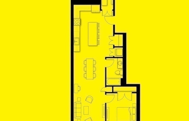 1 bed, 1 bath, 779 sqft, $3,200, Unit 203