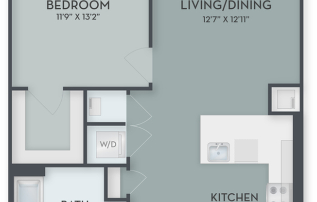 The Watson - One Bedroom A1 - 1 bed - 1 bath - 700 sf