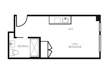 Studio, 1 bath, 308 sqft, $1,595