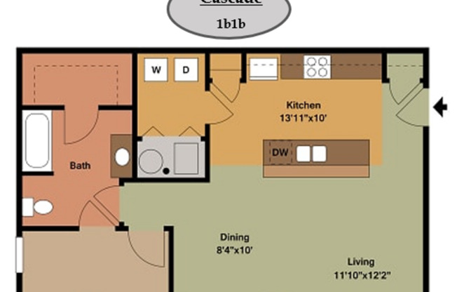 1 bed, 1 bath, 828 sqft, $1,300, Unit 3SF5853