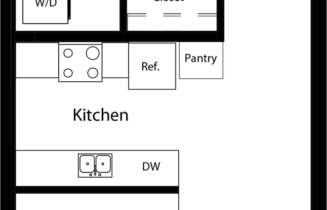 1 bed, 1 bath, 638 sqft, $2,485, Unit 113