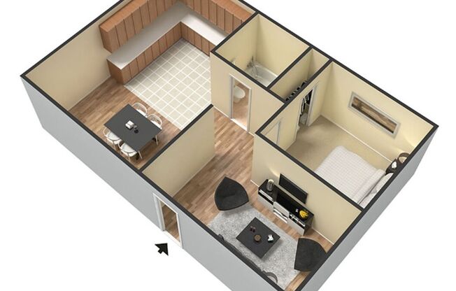 1 bed, 1 bath, 660 sqft, $850, Unit SW 3347 A