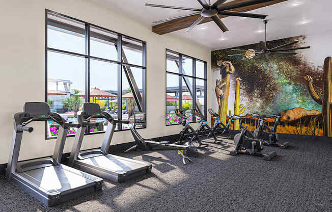 Cardio Equipment at Solstice Living Apartments in Tucson Arizona