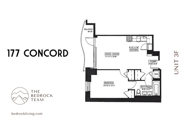 1 bed, 1 bath, 684 sqft, $4,695, Unit 3F