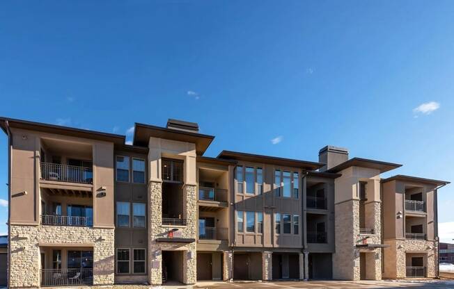 Apartment Building with Balconies