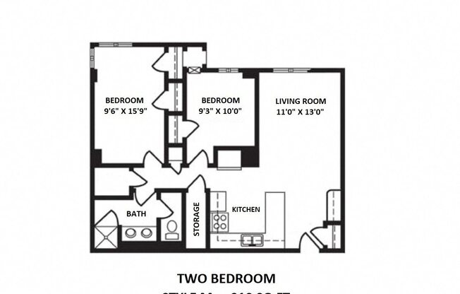 2 beds, 1 bath, 910 sqft, $2,545