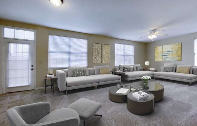 Living room at Barclay Place Apartments, Wilmington, NC, 28412
