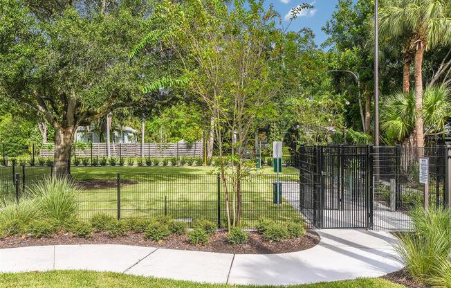 Fenced Pet Park at Lyra Luxury Apartments Near Downtown Sarasota, FL