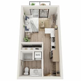 Studio, 1 bath, 422 sqft, $1,171