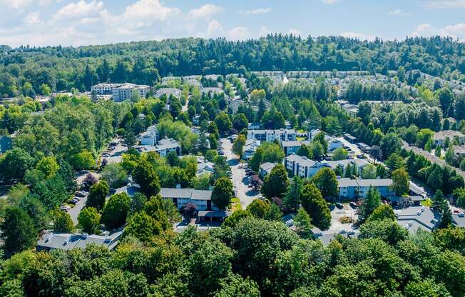 a cityscape with houses and trees Copper Ridge Apartments, Renton, 98055