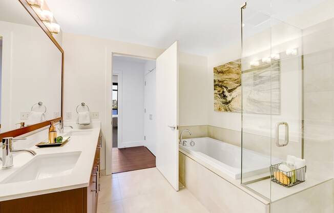 Luxurious Bathrooms with Dual Vanities Available at Cirrus, Washington, 98121
