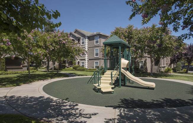Tot Lot And Playing Field at North Pointe Apartments, California