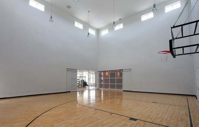 Indoor basketball court
