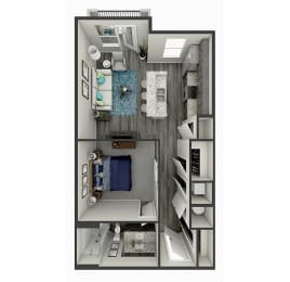 1 bed, 1 bath, 702 sqft, $1,295