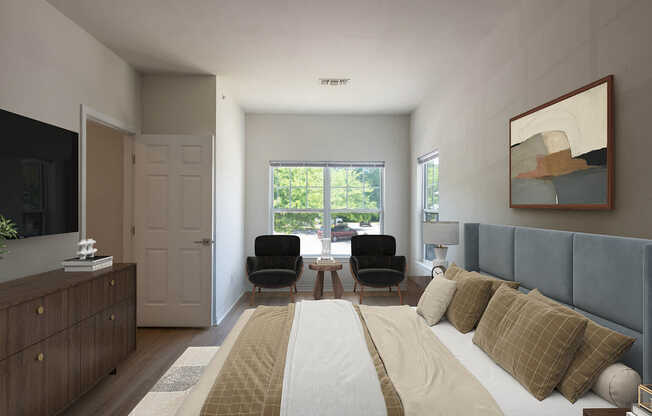 Bedroom with Hard Surface Flooring