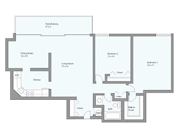 2 beds, 1 bath, 971 sqft, $2,056