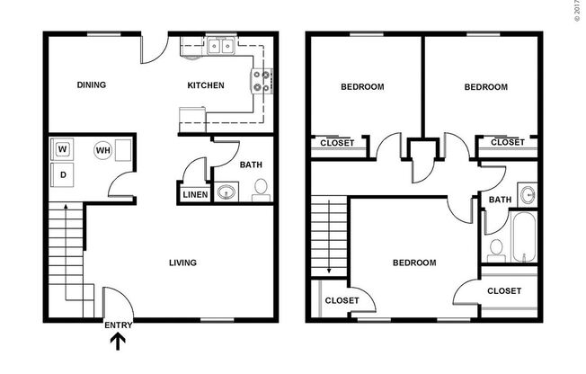 3 beds, 1.5 baths, 1,284 sqft, $1,082