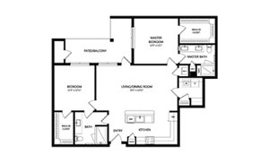 2 beds, 2 baths, 1,225 sqft, $2,861