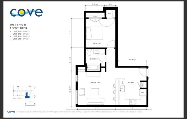 1 bed, 1 bath, 648 sqft, $1,395, Unit APT 210