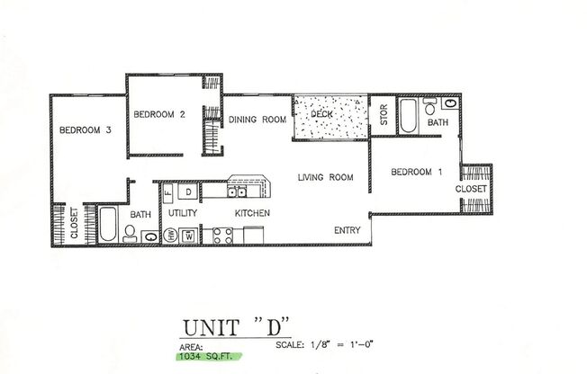 3 beds, 2 baths, 1,034 sqft, $1,595, Unit 3125 - 102