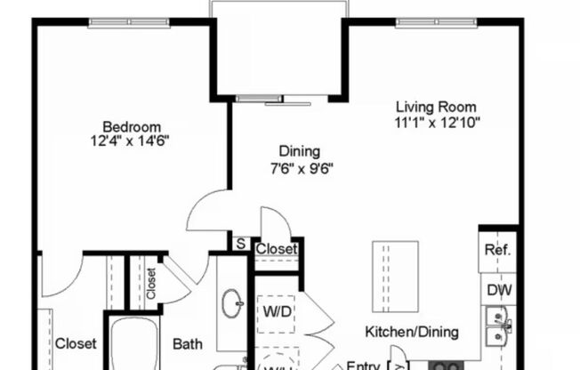 1 bed, 1 bath, 768 sqft, $1,217, Unit 1301