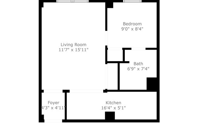 1 bed, 1 bath, 415 sqft, $925, Unit 212