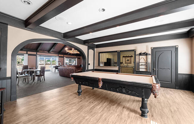 billiard table available in clubhouse at fountain pointe clubhouse