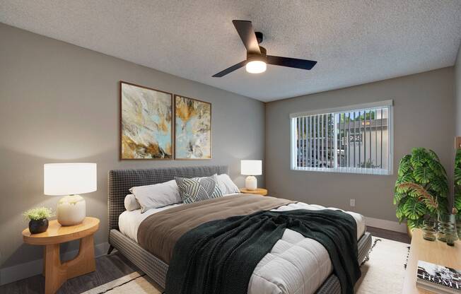 Comfortable Bedroom at The Davenport; Sacramento Apartments
