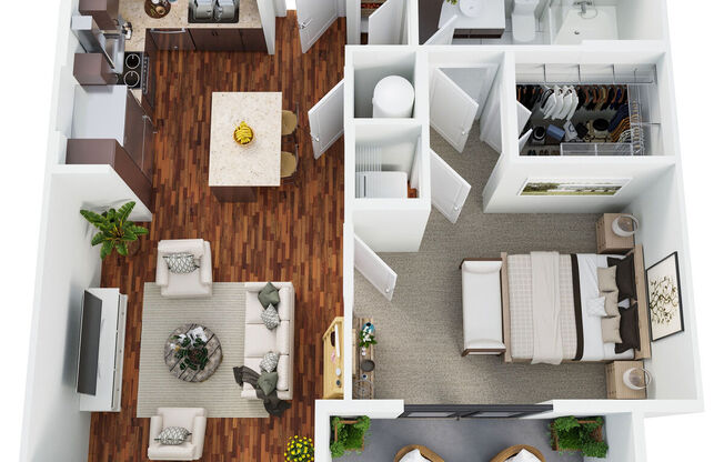 1 bed, 1 bath, 638 sqft, $1,225