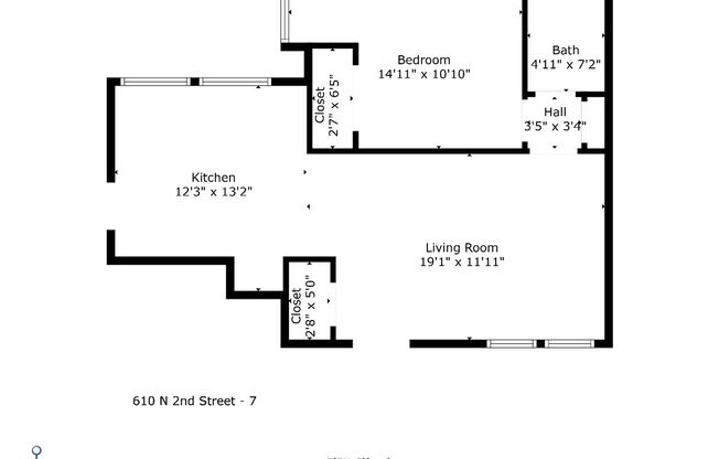 1 bed, 1 bath, 800 sqft, $995