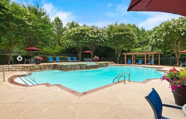 Pool and sundeck at Sugarloaf Crossing Apartments, Lawrenceville,GA 30046