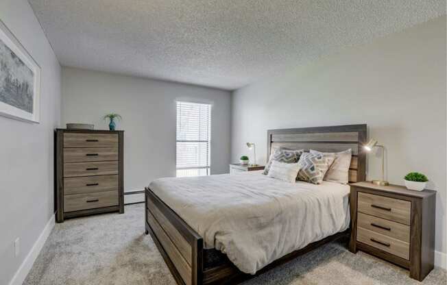 Hudson at Highline Apartments in Denver, Colorado Model Bedroom