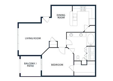 1 bed, 1 bath, 750 sqft, $1,043