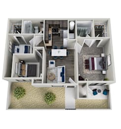 3 beds, 2 baths, 1,000 sqft, $1,849