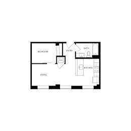 1 bed, 1 bath, 552 sqft, $1,238